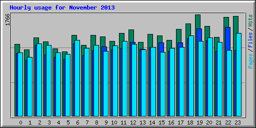 Hourly usage for November 2013