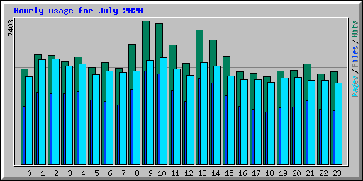 Hourly usage for July 2020