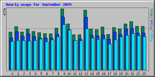 Hourly usage for September 2025